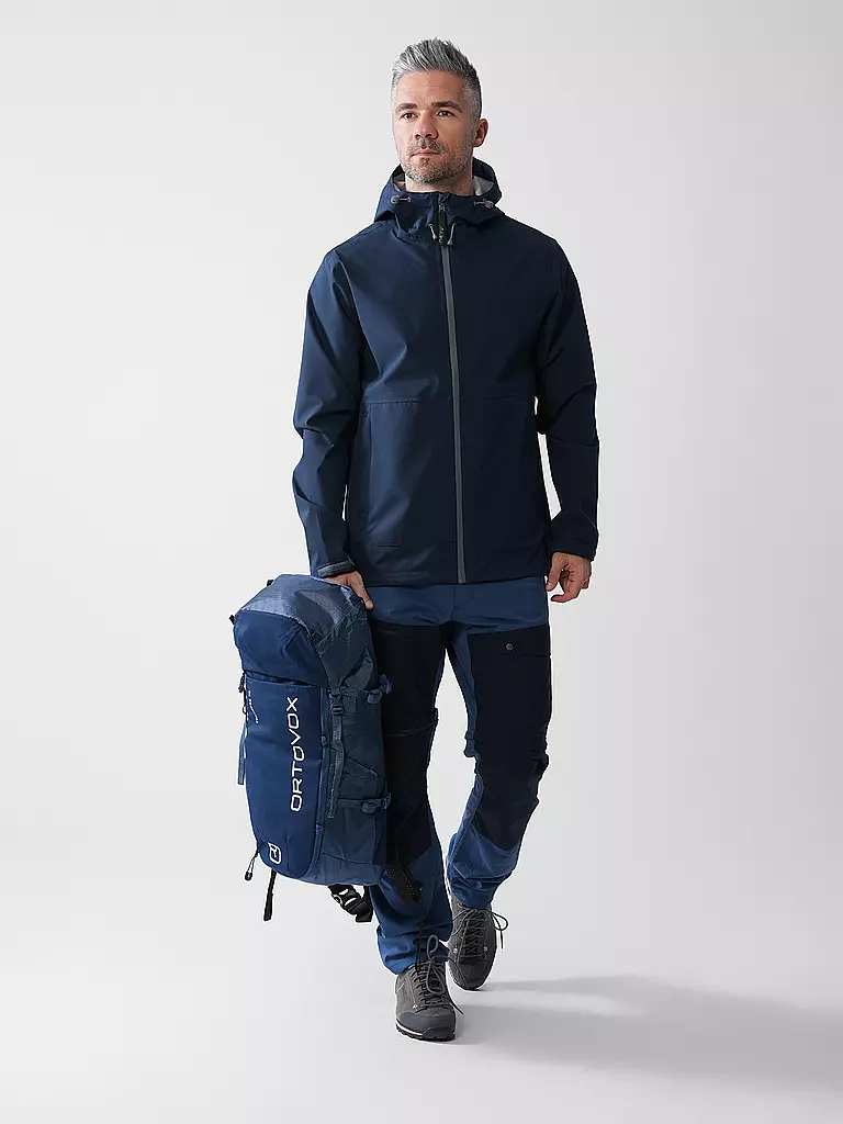 MERU | Giacca da trekking da uomo Lagos 3L con cappuccio | Blu scuro