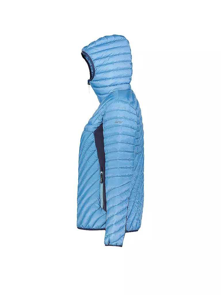 MERU | Giacca ibrida da donna Halifaxd con cappuccio | Blu chiaro