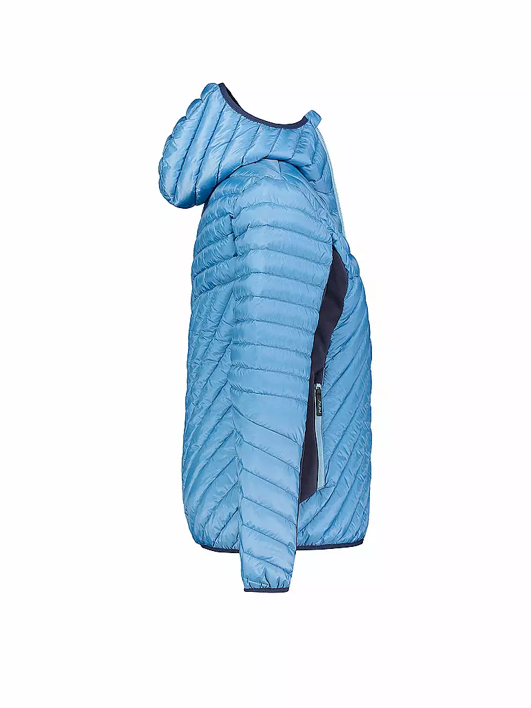 MERU | Giacca ibrida da donna Halifaxd con cappuccio | Blu chiaro