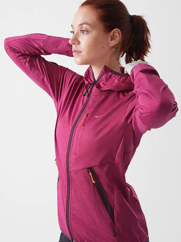 MERU | Giacca in pile da donna Silkeborg Stretch con cappuccio |