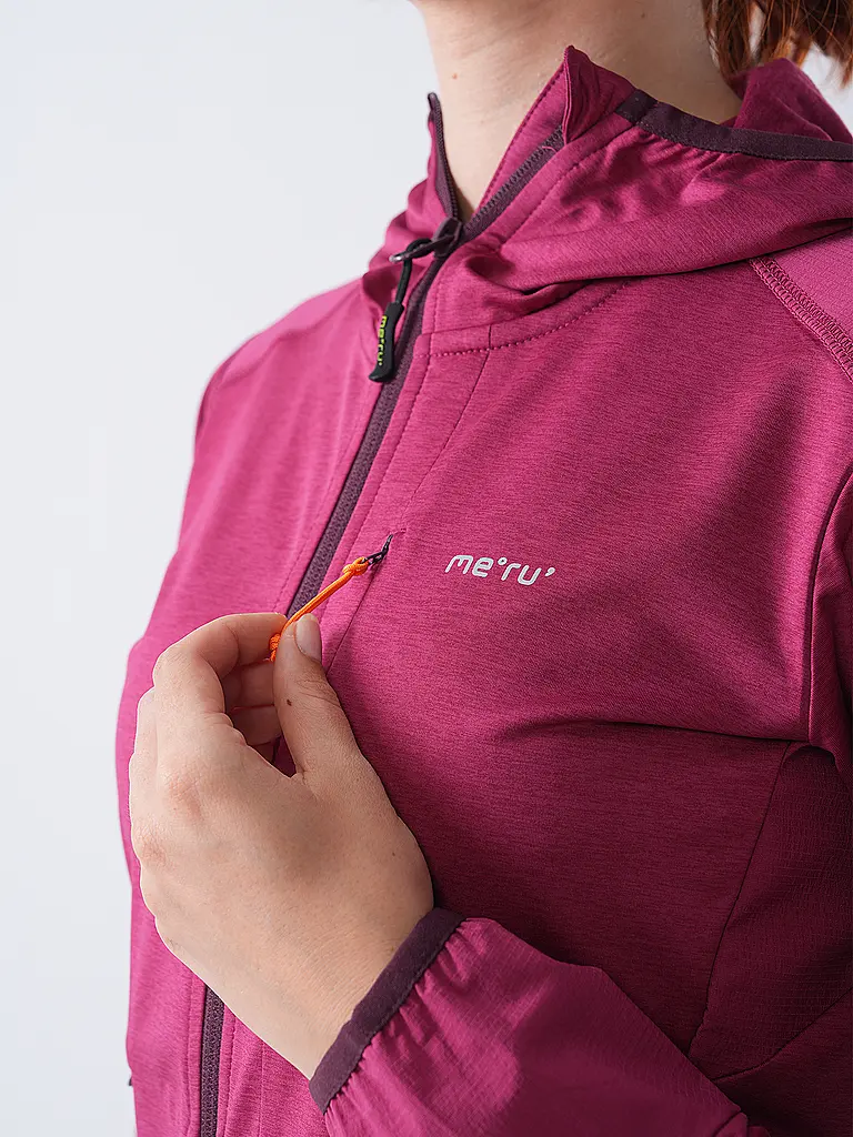 MERU | Giacca in pile da donna Silkeborg Stretch con cappuccio |