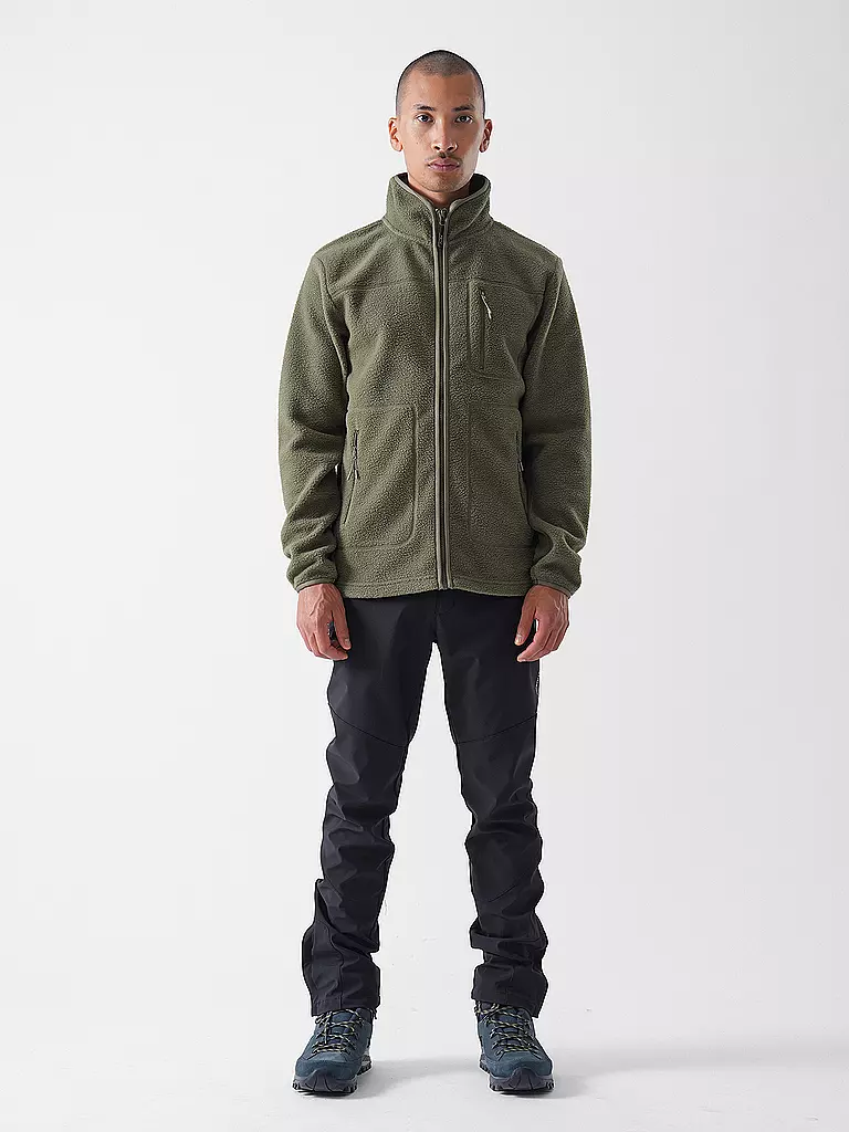 MERU | Giacca in pile da uomo Boigny Sherpafleece | Verde scuro
