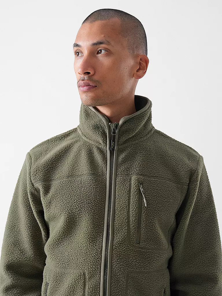 MERU | Giacca in pile da uomo Boigny Sherpafleece | Verde scuro