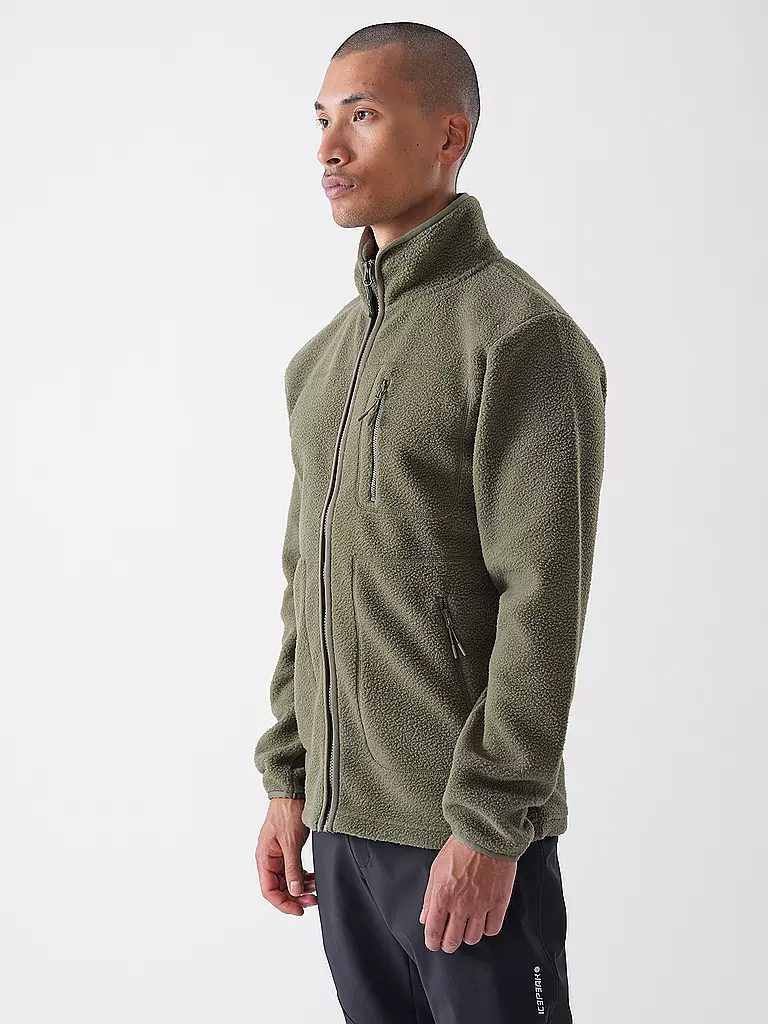 MERU | Giacca in pile da uomo Boigny Sherpafleece | Verde scuro