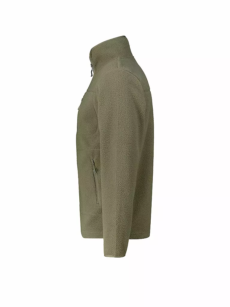 MERU | Giacca in pile da uomo Boigny Sherpafleece | Verde scuro