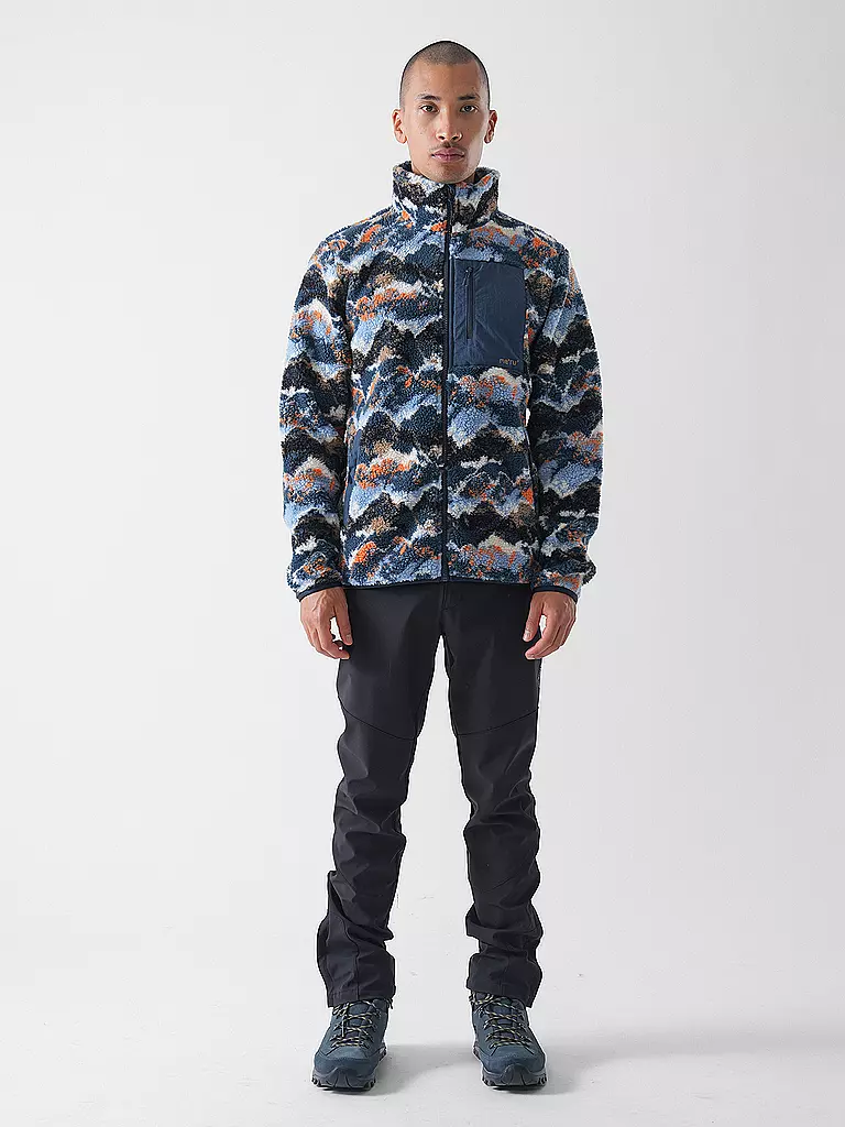 MERU | Giacca in pile da uomo Rennes in pile teddy | Blu chiaro