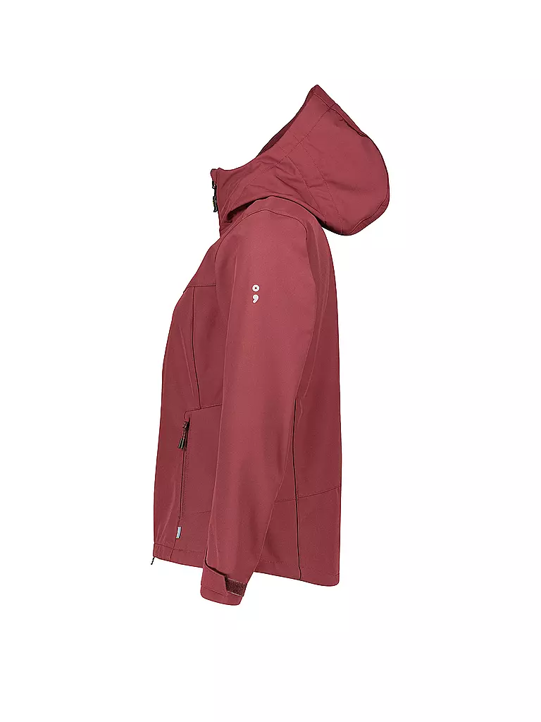 MERU | Giacca softshell da donna Toulouse con cappuccio | Rosso scuro
