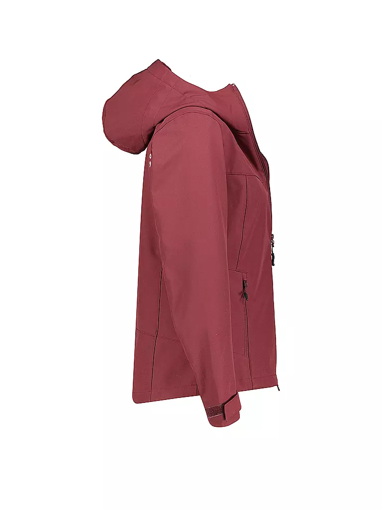 MERU | Giacca softshell da donna Toulouse con cappuccio | Rosso scuro