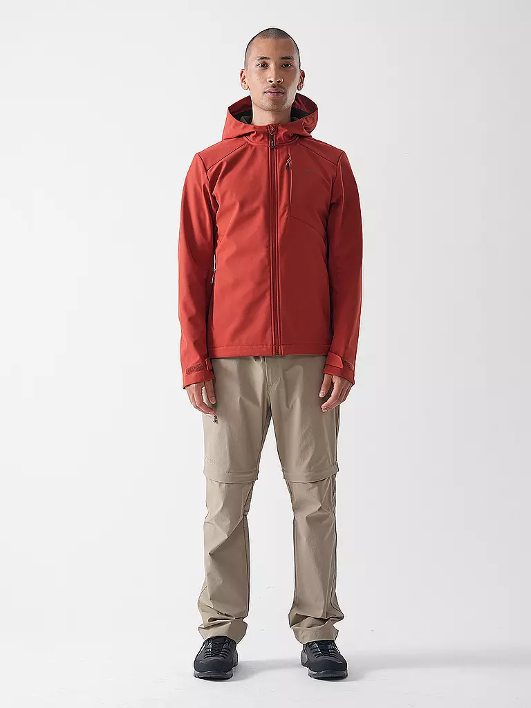 MERU | Giacca softshell da uomo Toulouse con cappuccio | Rosso scuro