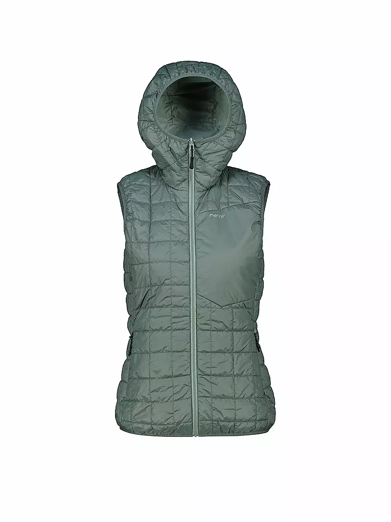 MERU | Gilet isolante da donna Naknek con cappuccio | Verde scuro