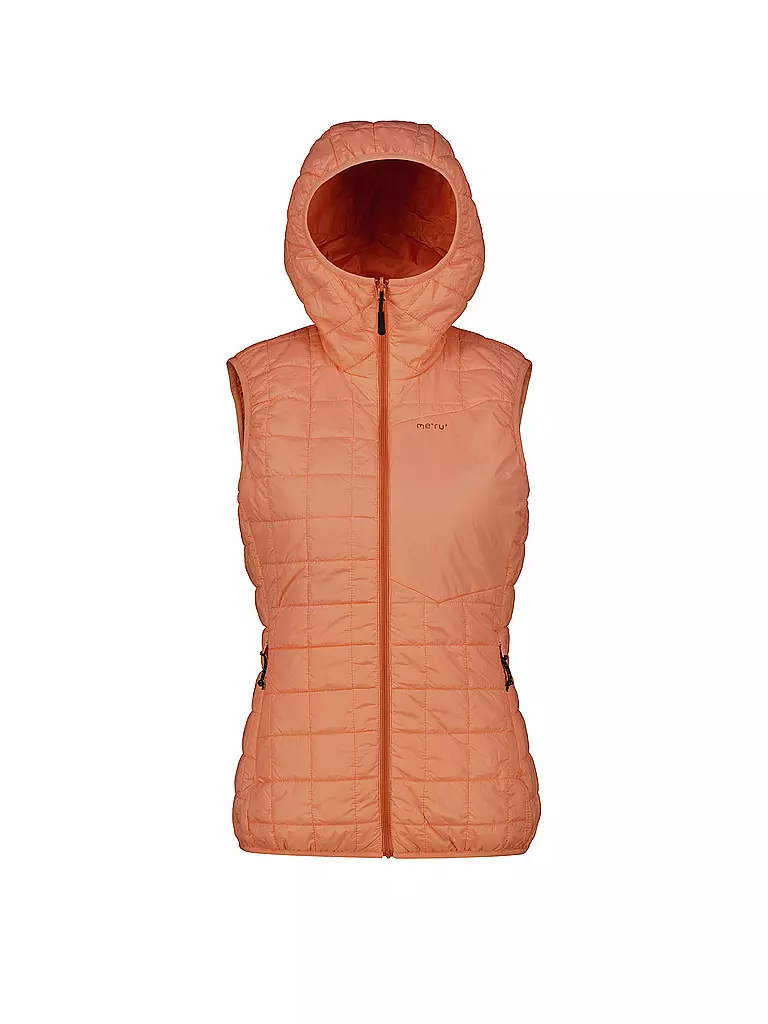 MERU | Gilet isolante da donna Naknek con cappuccio | Corallo
