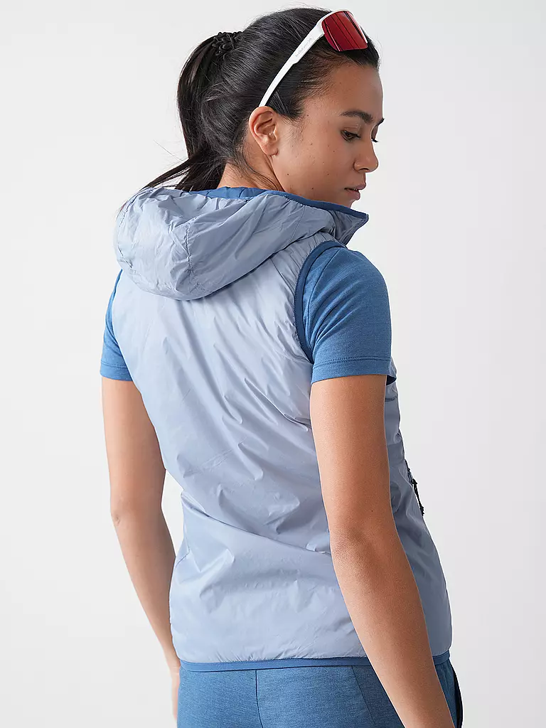 MERU | Gilet isolante da donna Naknek con cappuccio | Blu chiaro