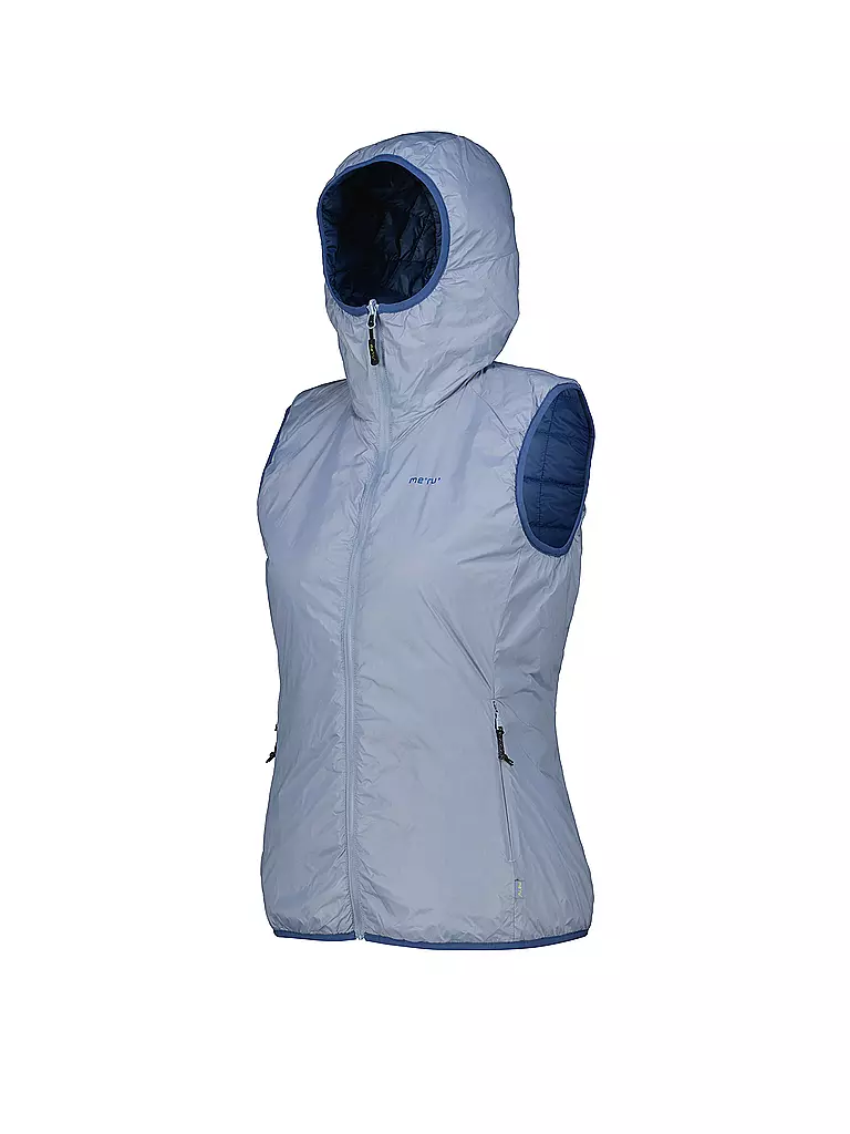 MERU | Gilet isolante da donna Naknek con cappuccio | Blu chiaro
