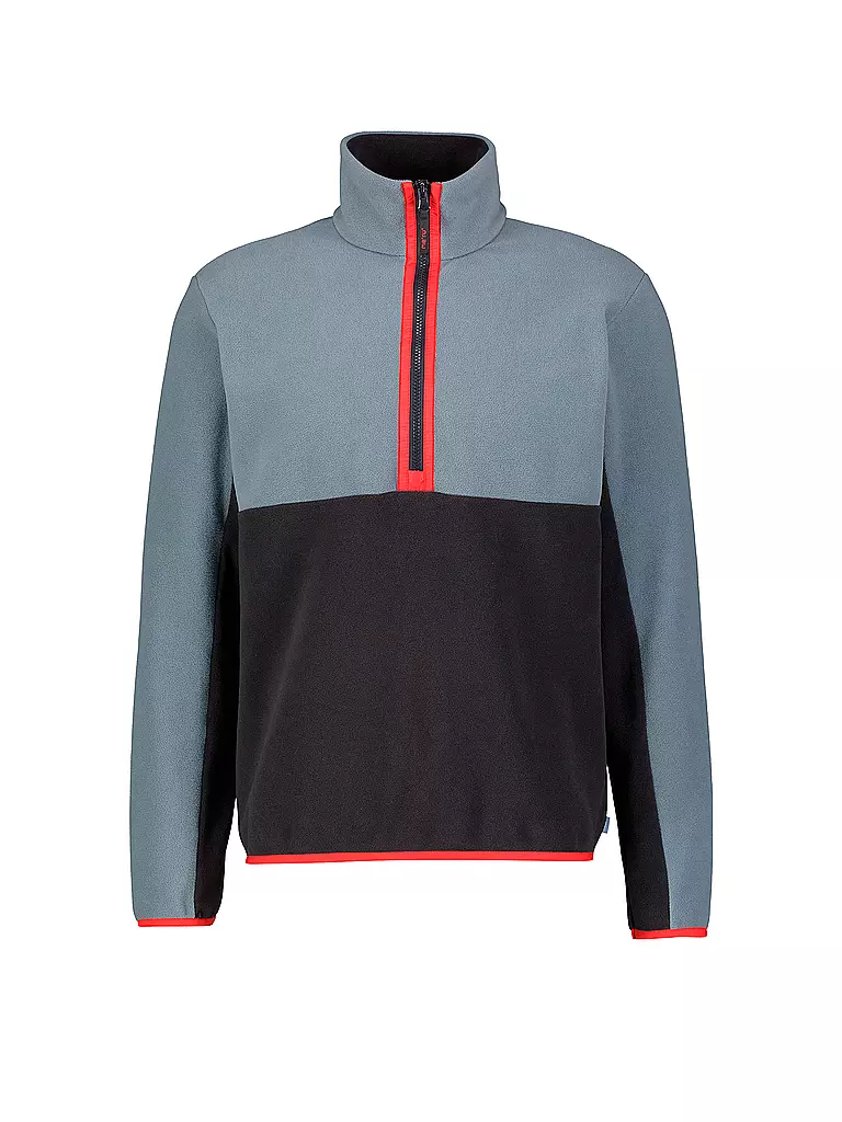MERU | Herren Fleecepullover mit Zip | Grigio