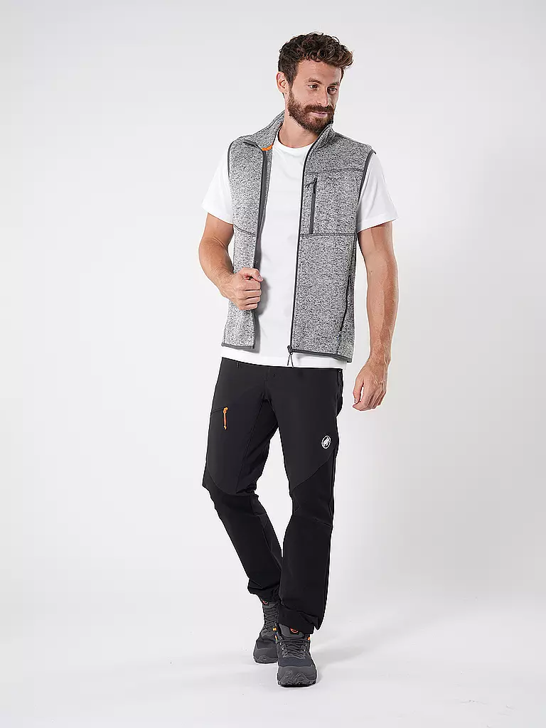 MERU | Herren Weste Bergen Strickfleece | Grigio chiaro