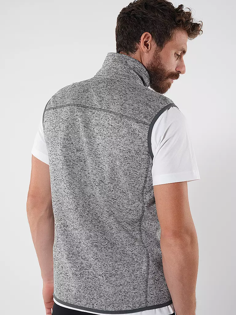 MERU | Herren Weste Bergen Strickfleece | Grigio chiaro