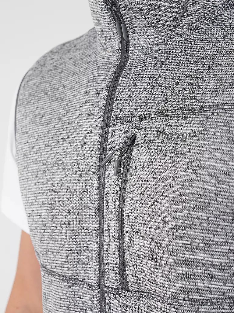 MERU | Herren Weste Bergen Strickfleece | Grigio chiaro