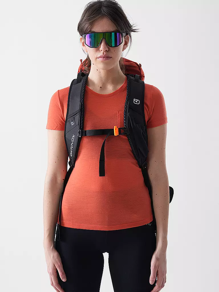 MERU | Maglietta funzionale da donna Queluz Merino | Corallo