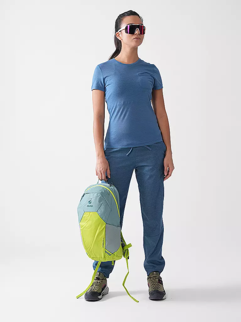 MERU | Maglietta funzionale da donna Queluz Merino | Blu scuro