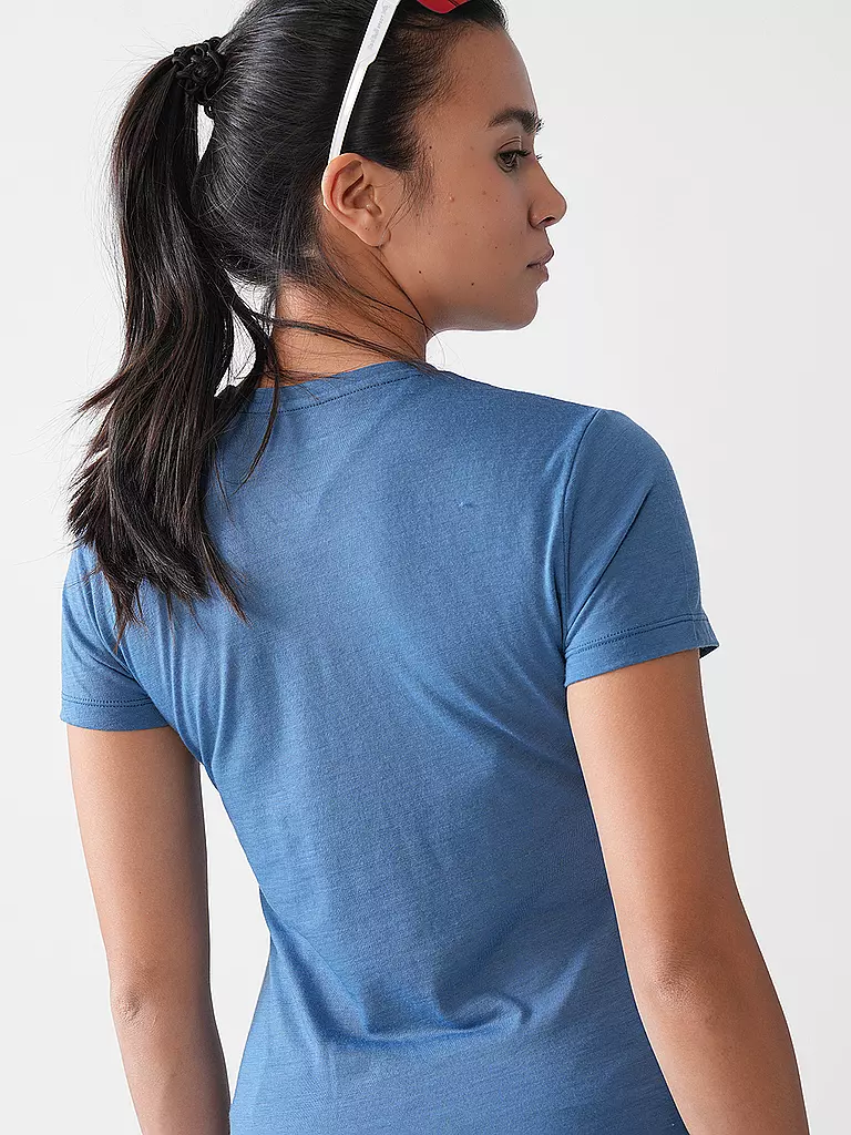 MERU | Maglietta funzionale da donna Queluz Merino | Blu scuro