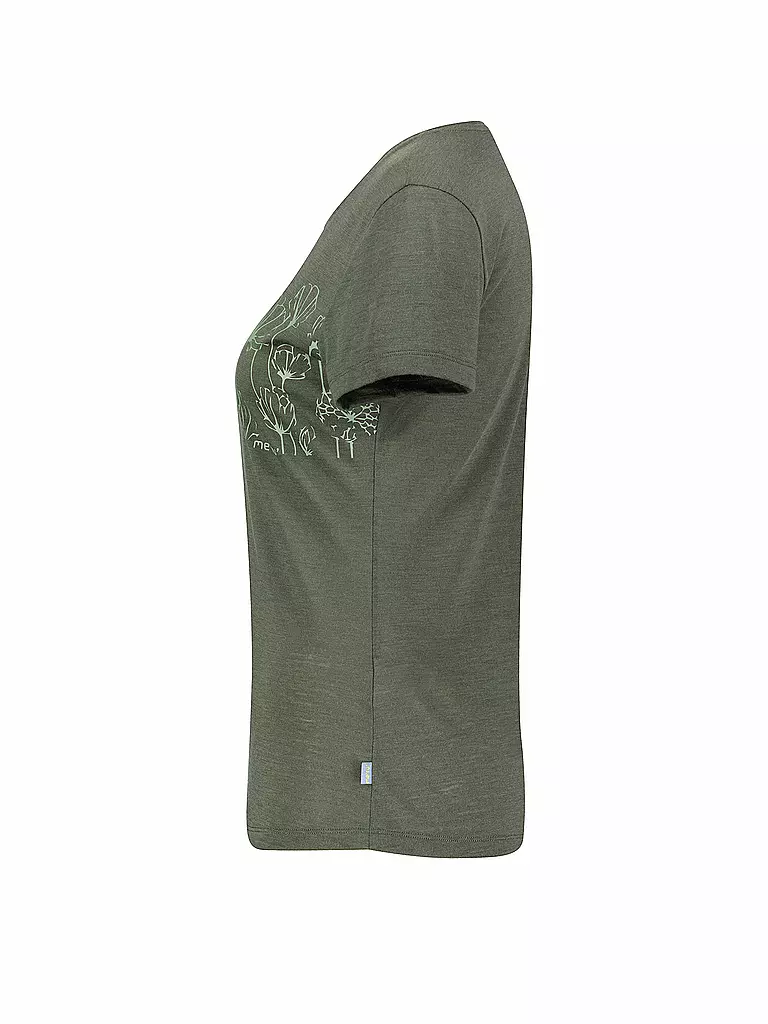 MERU | Maglietta funzionale da donna Queluz Merino | Verde scuro