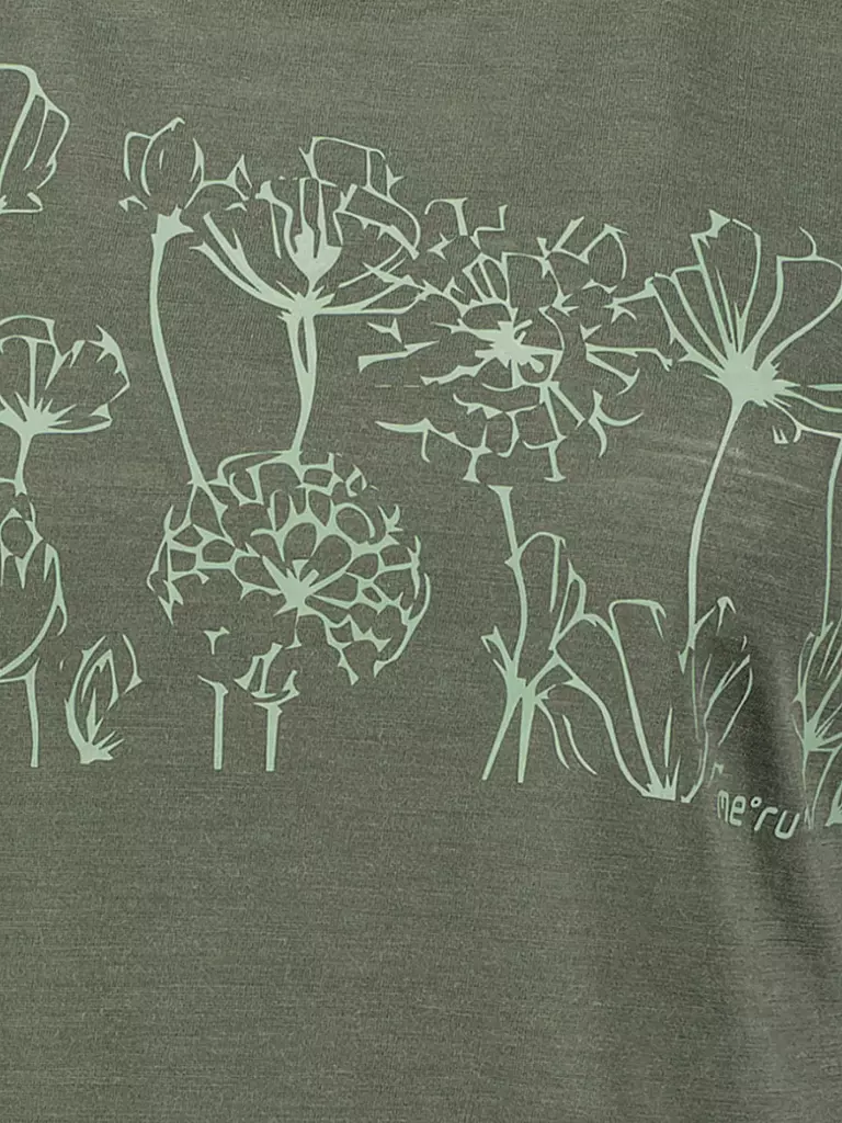 MERU | Maglietta funzionale da donna Queluz Merino | Verde scuro