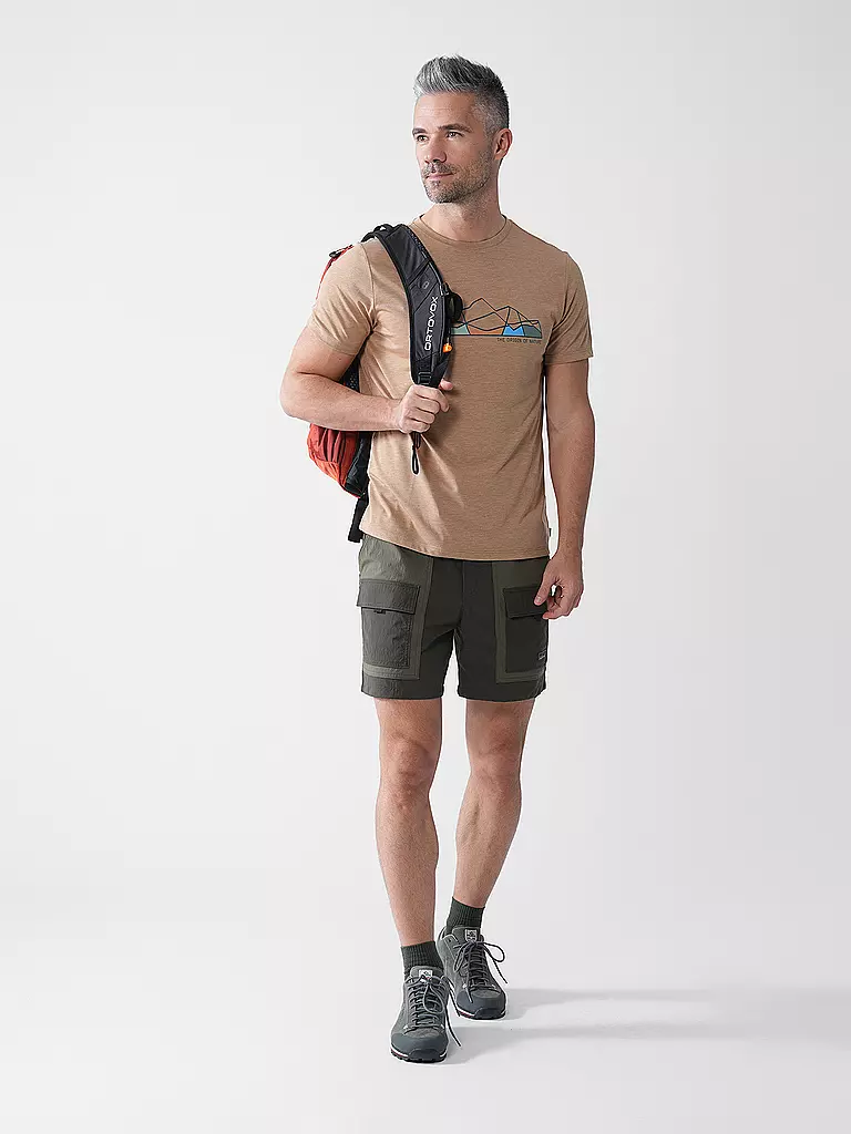 MERU | Maglietta funzionale da uomo Brito | Marrone chiaro