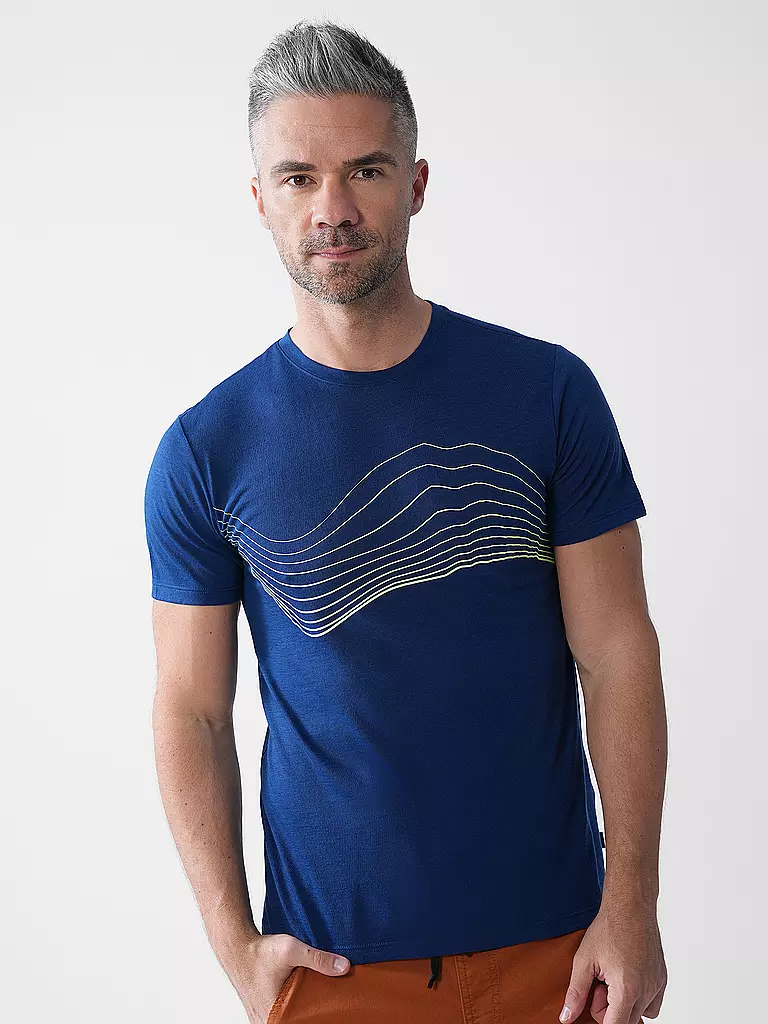 MERU | Maglietta funzionale da uomo Bustos Merino | Blu scuro