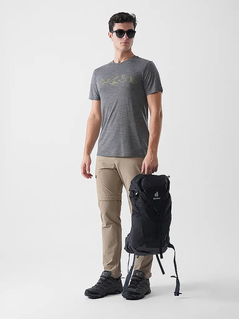 MERU | Maglietta funzionale da uomo Laholm Woolmix | Grigio