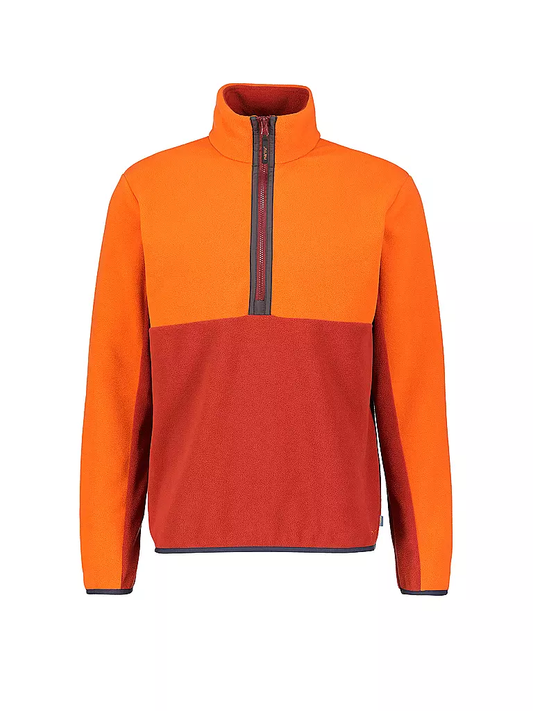 MERU | Pullover in pile da uomo con zip | Marrone chiaro