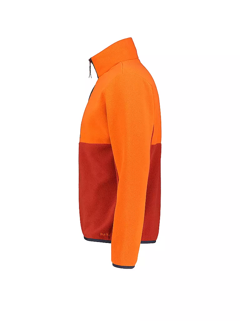 MERU | Pullover in pile da uomo con zip | Marrone chiaro