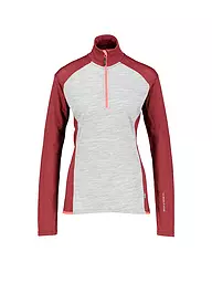 MERU |  Damen Funktions Zipshirt Vordingborg  | Rosso scuro