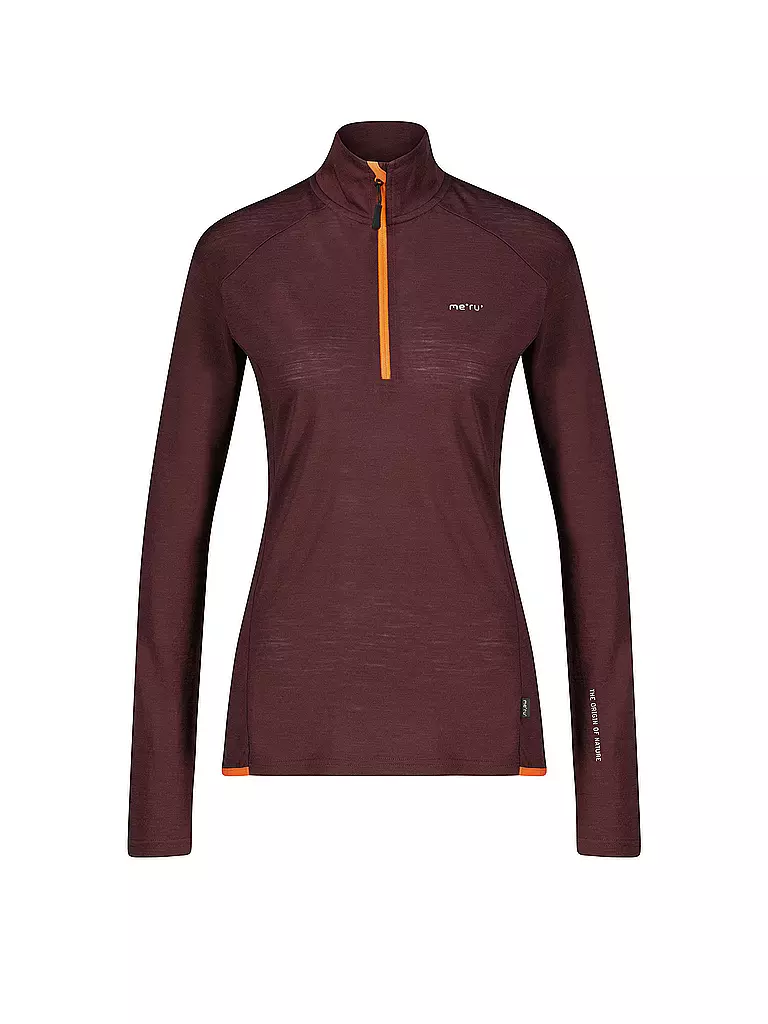 MERU | Zipshirt funzionale da donna Vordingborg | Marrone