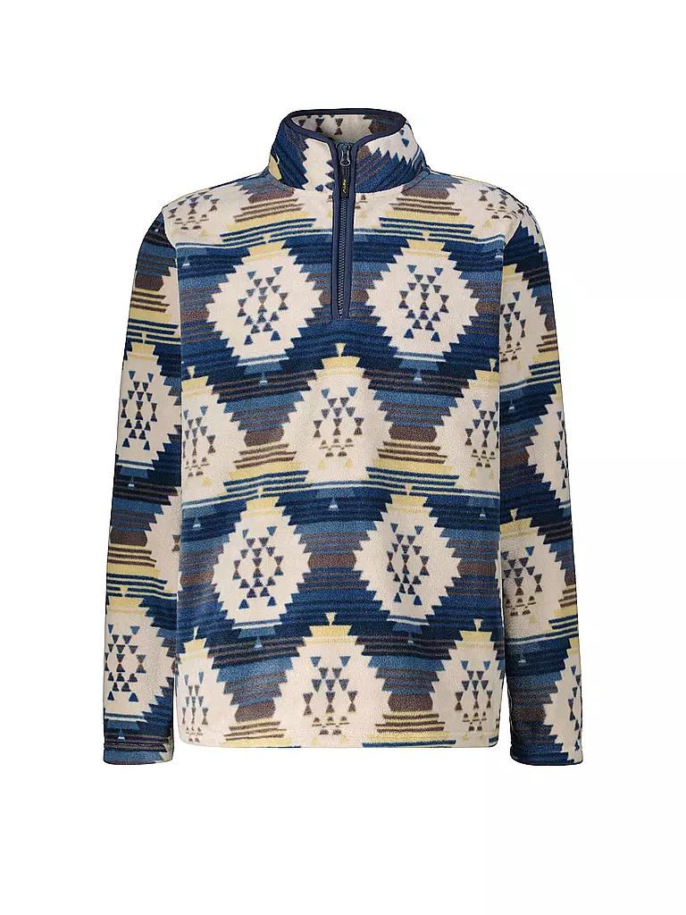 MERU | Zipshirt funzionale da uomo Tomar Print | Beige