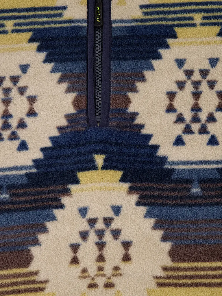 MERU | Zipshirt funzionale da uomo Tomar Print | Beige