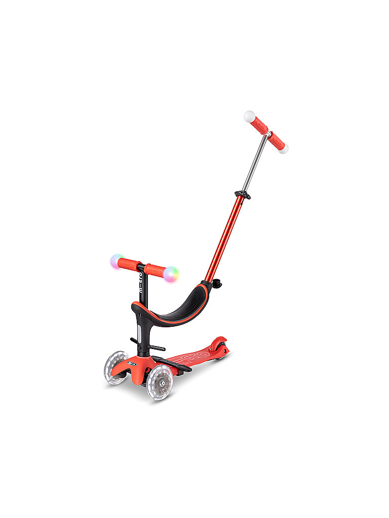 Monopattino per bambini Mini 2Grow Deluxe Magic LED rosso