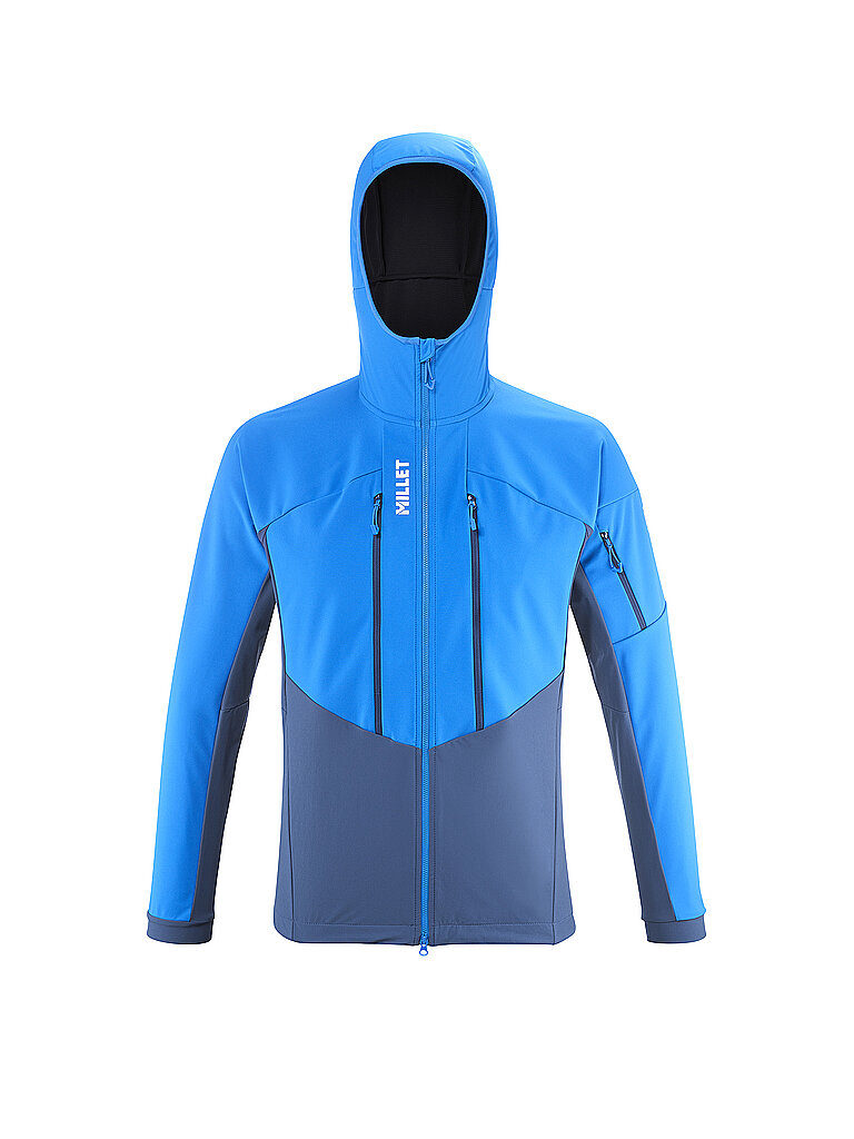 Giacca softshell da uomo White Shield Hoodie blu L