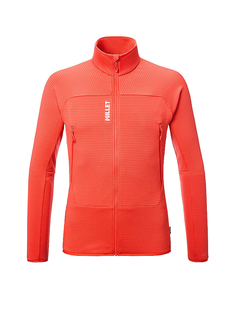 Giacca in pile da uomo FUSION GRID Polartec rosso L