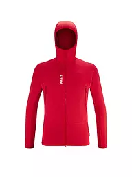 MILLET | Giacca in pile da uomo Fusion Grid Polartec con cappuccio | Rosso