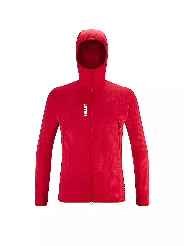 MILLET | Giacca in pile da uomo Fusion Grid Polartec con cappuccio | Rosso