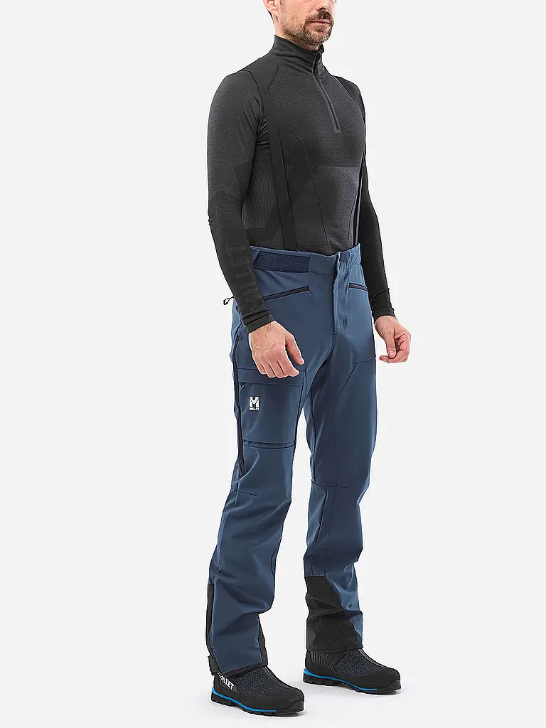 MILLET | Pantaloni da uomo softshell da alpinismo Kamet Shield con bretelle |