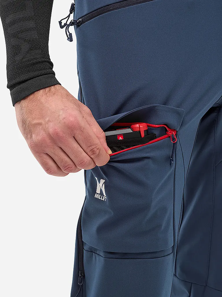 MILLET | Pantaloni da uomo softshell da alpinismo Kamet Shield con bretelle |
