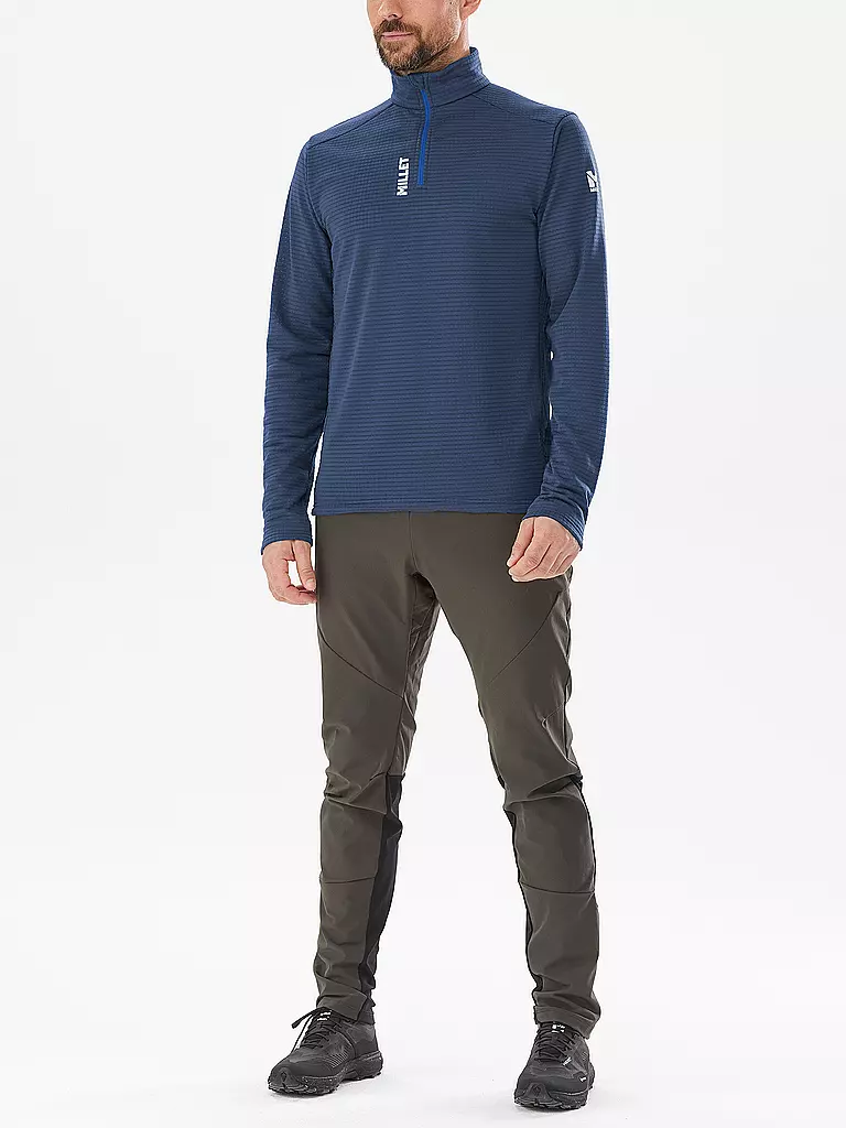 MILLET | Zipshirt Intense Fleece da uomo | Blu scuro