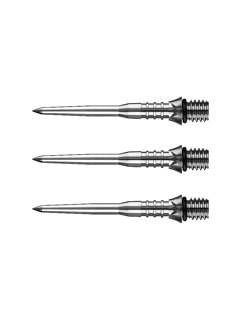 MISSION | Punte per freccette Titan Pro Conversion zigrinate 30 mm | Argento