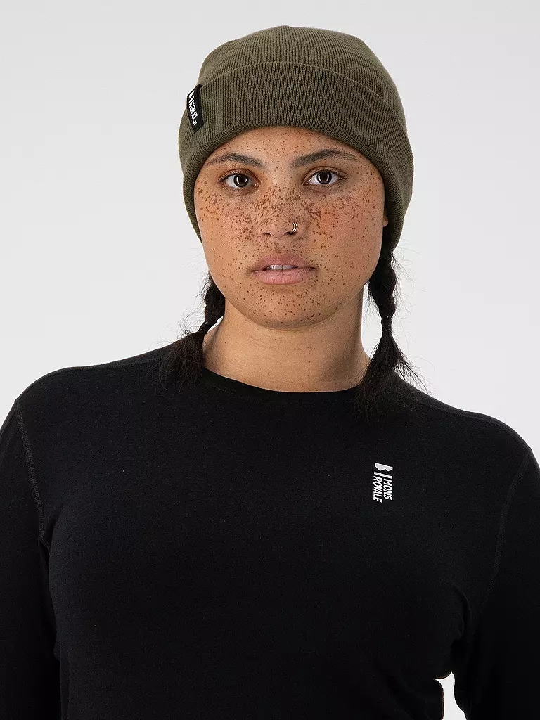 MONS ROYALE | Berretto Mc Cloud Merino | Oliva