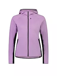 MONS ROYALE | Damen Fleecejacke Approch Merino Gridlock Hoodie | Lilla