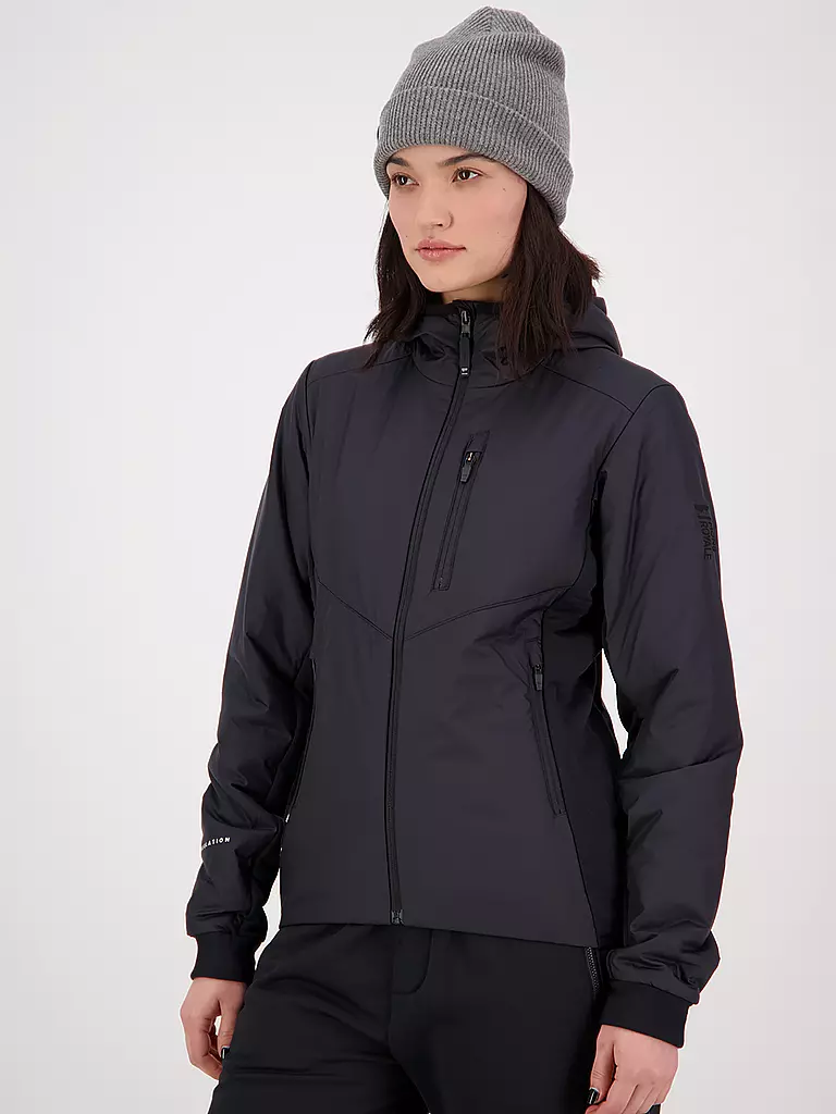 MONS ROYALE | Damen Isojacke Arete Wool Hoodie | Nero