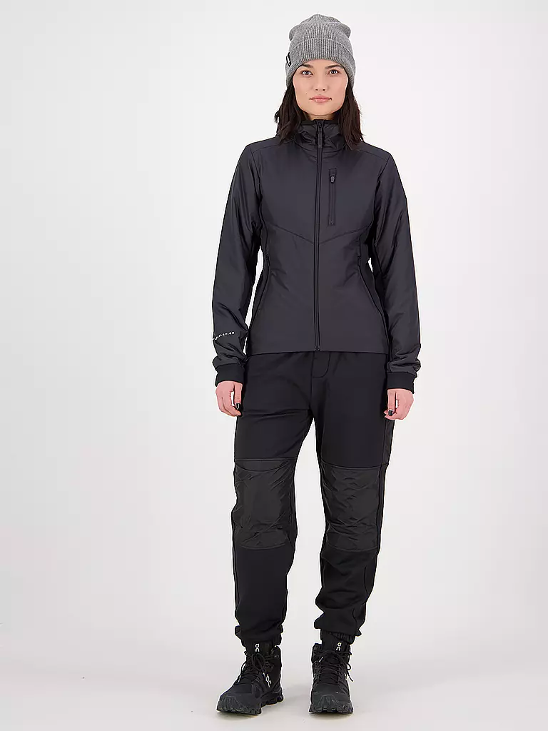 MONS ROYALE | Damen Isojacke Arete Wool Hoodie | Nero