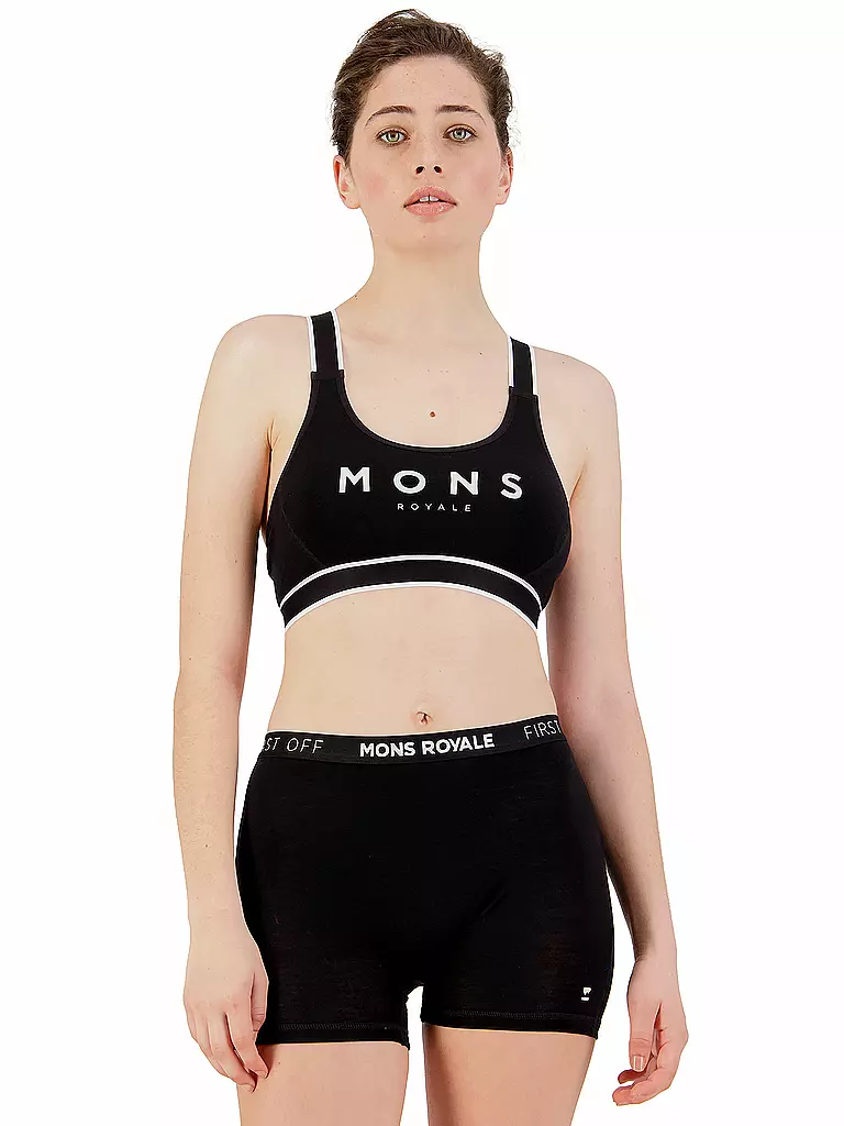 MONS ROYALE | Damen Sport-BH Stella-X Low Support | Nero