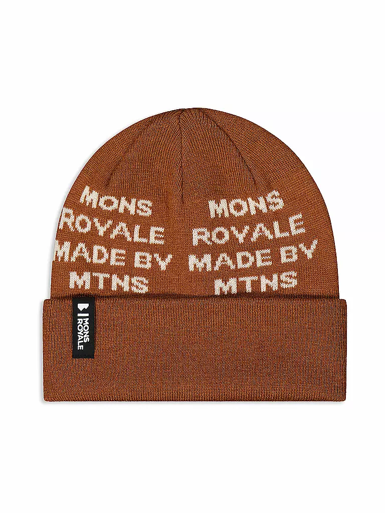 MONS ROYALE | Mütze Mc Cloud Graphic Merino | Marrone